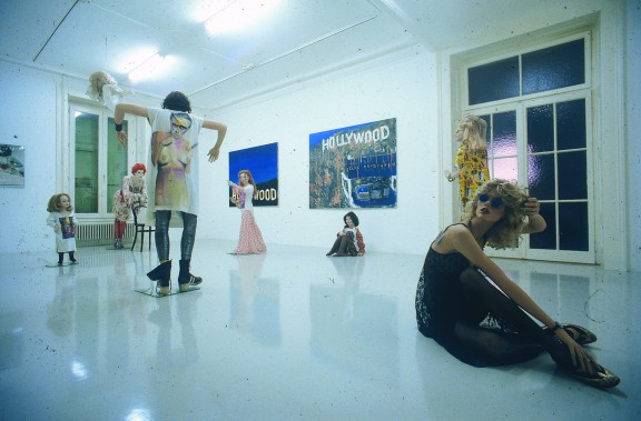 Elke Krystufek, view of the exhibition, 1999