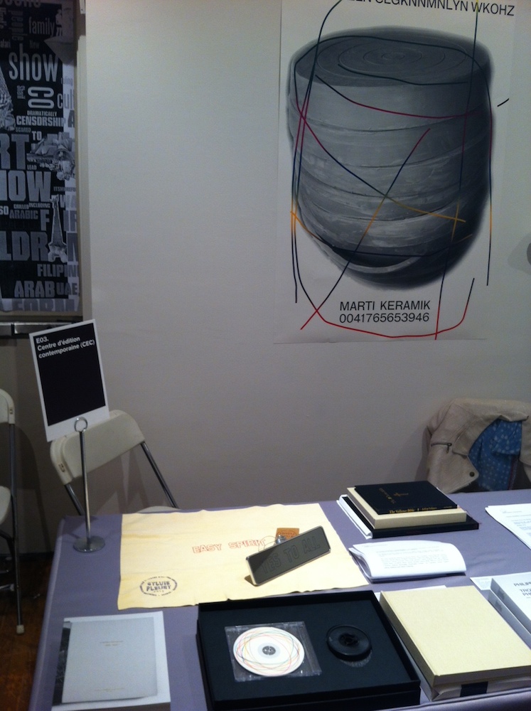 Vue du stand du CEC, NY Art Book Fair, 2013