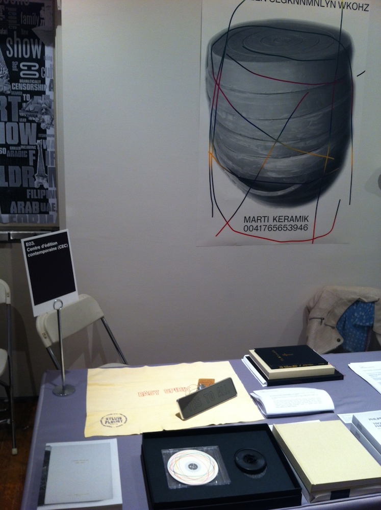 View of the CEC's stand, NY Art Book Fair, 2013 