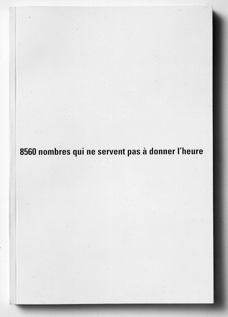 Claude Closky, <em>8560 nombres qui ne servent pas à donner l'heure</em>,1994