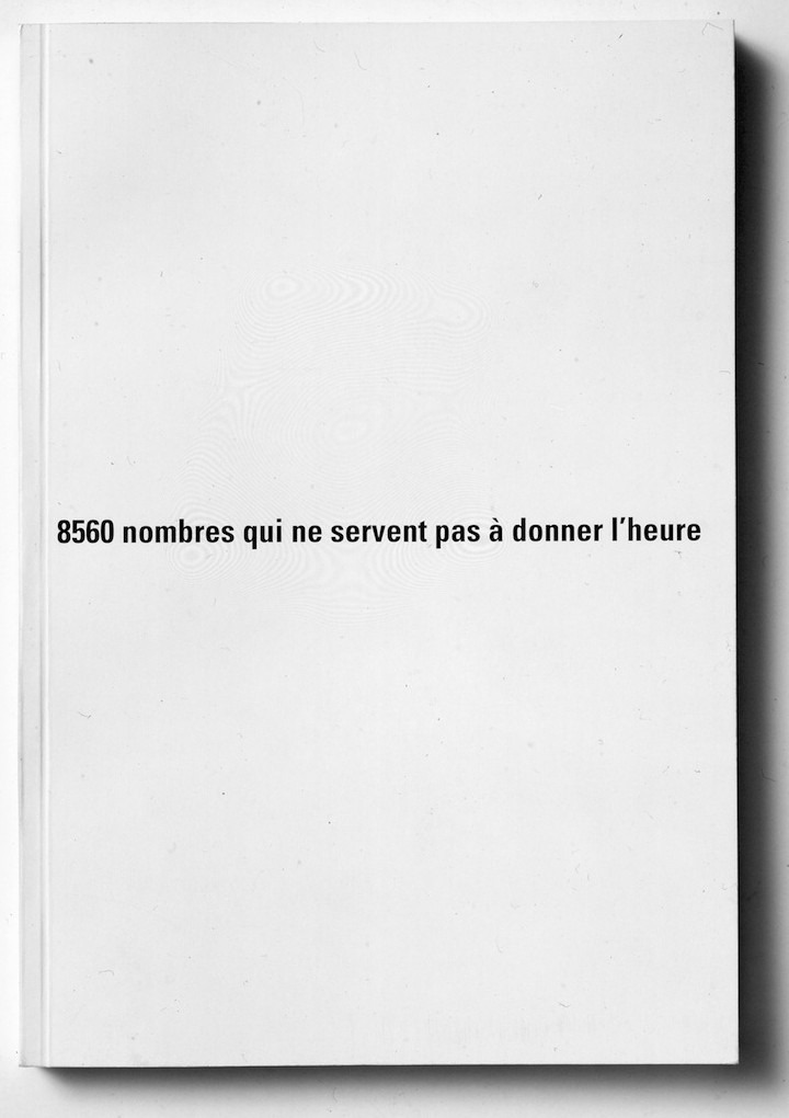 Claude Closky, <em>8560 nombres qui ne servent pas à donner l’heure</em>, 1994