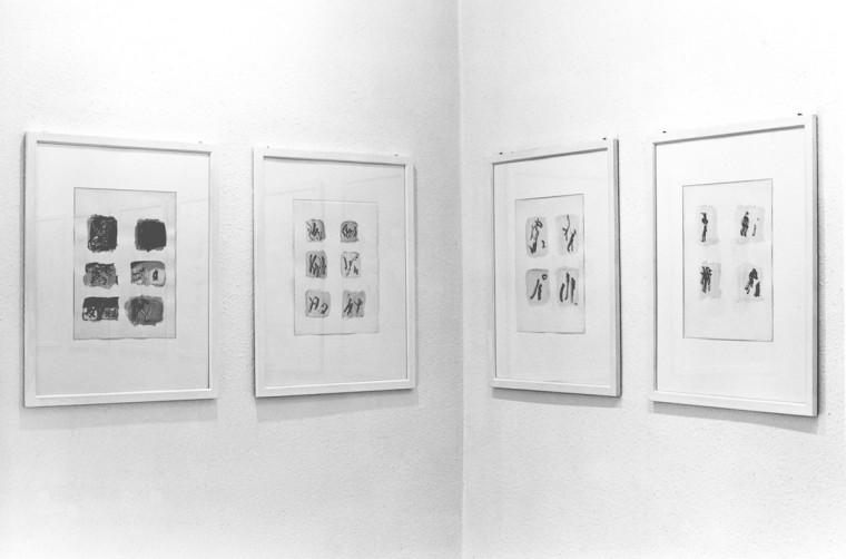 Henri Michaux, vue de l'exposition, 1989