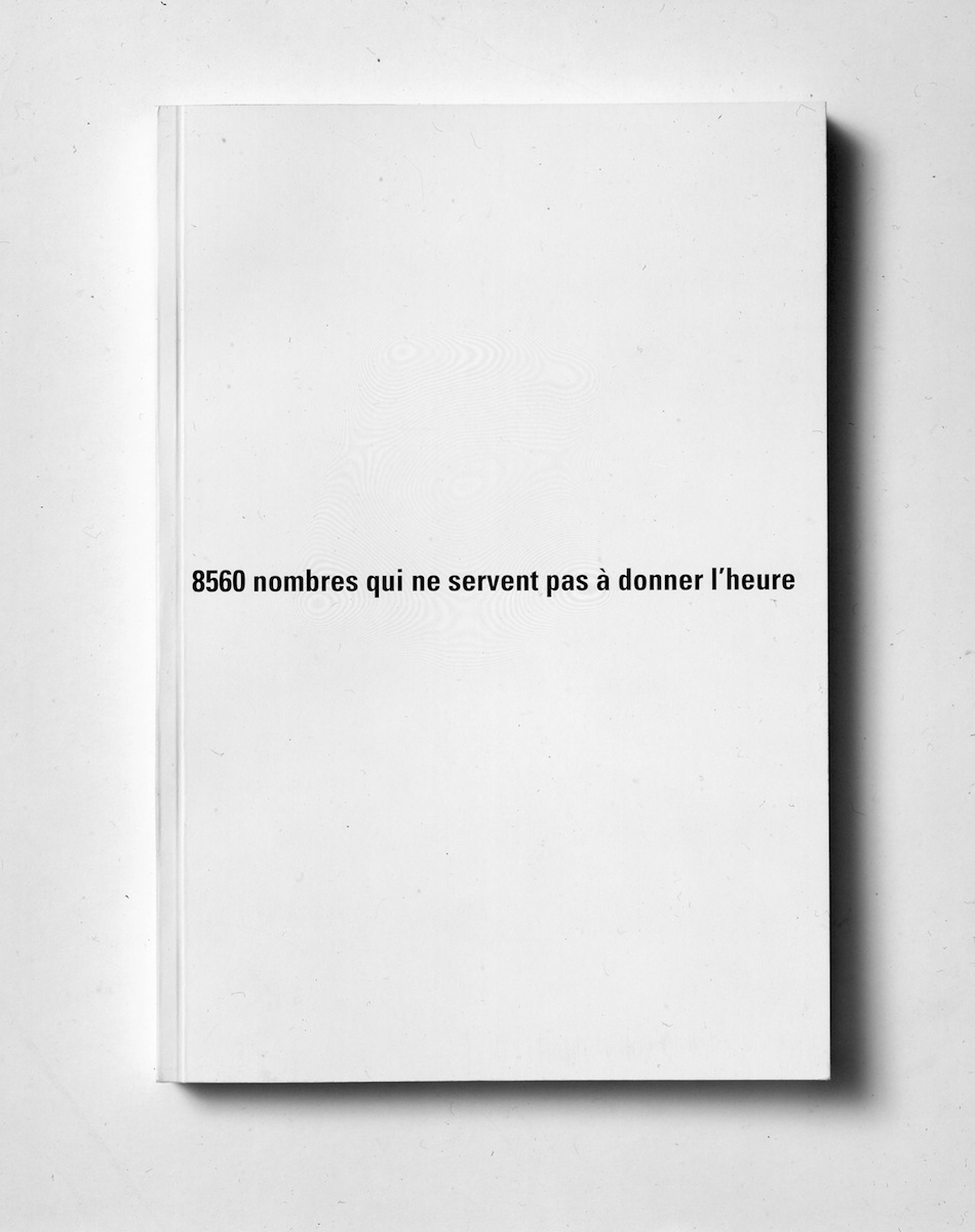 Claude Closky, 8560 nombres qui ne servent pas à donner l’heure,1994