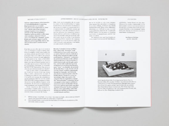 Anne Dressen/Nick Mauss, Fluidités, ed. of the CEC, 2021. © Sandra Pointet