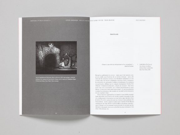 Anne Dressen/Nick Mauss, Fluidités, ed. of the CEC, 2021. © Sandra Pointet