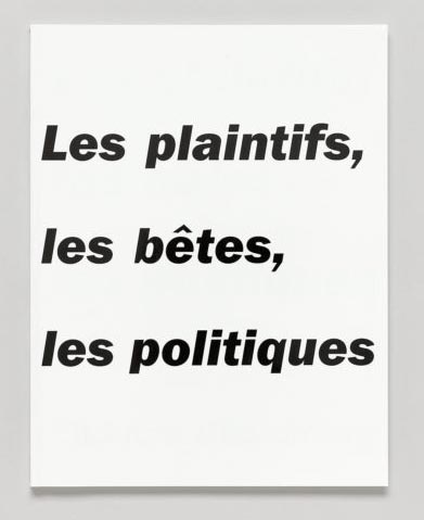 Couverture de la publication Les plaintifs, les bêtes, les politiques de Thomas Hirschhorn