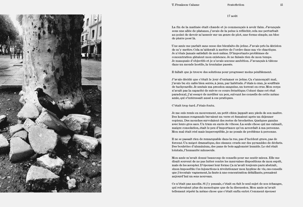 T. Freakson Calame, SCATOFICTION, Before publication 13, éd. du CEC, Genève, 2025